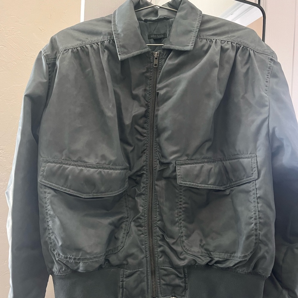 Silver blue Bomber Jacket